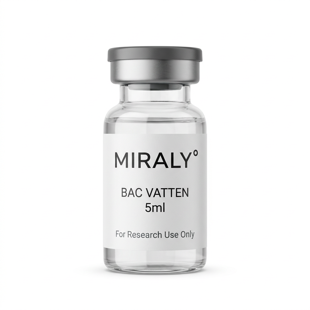 Bakteriostatiskt Sterilt Vatten 5ml Peptidrekonstitutionslösning – Tillbehör från Miraly